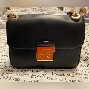 Michael Kors clutch with gold chains